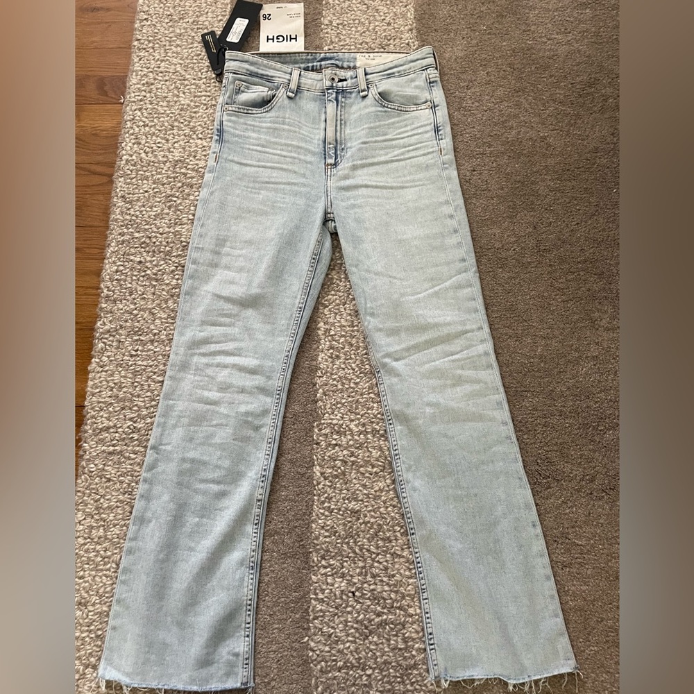 NWT Rag & Bone Nina high waist ankle fair jeans size 26